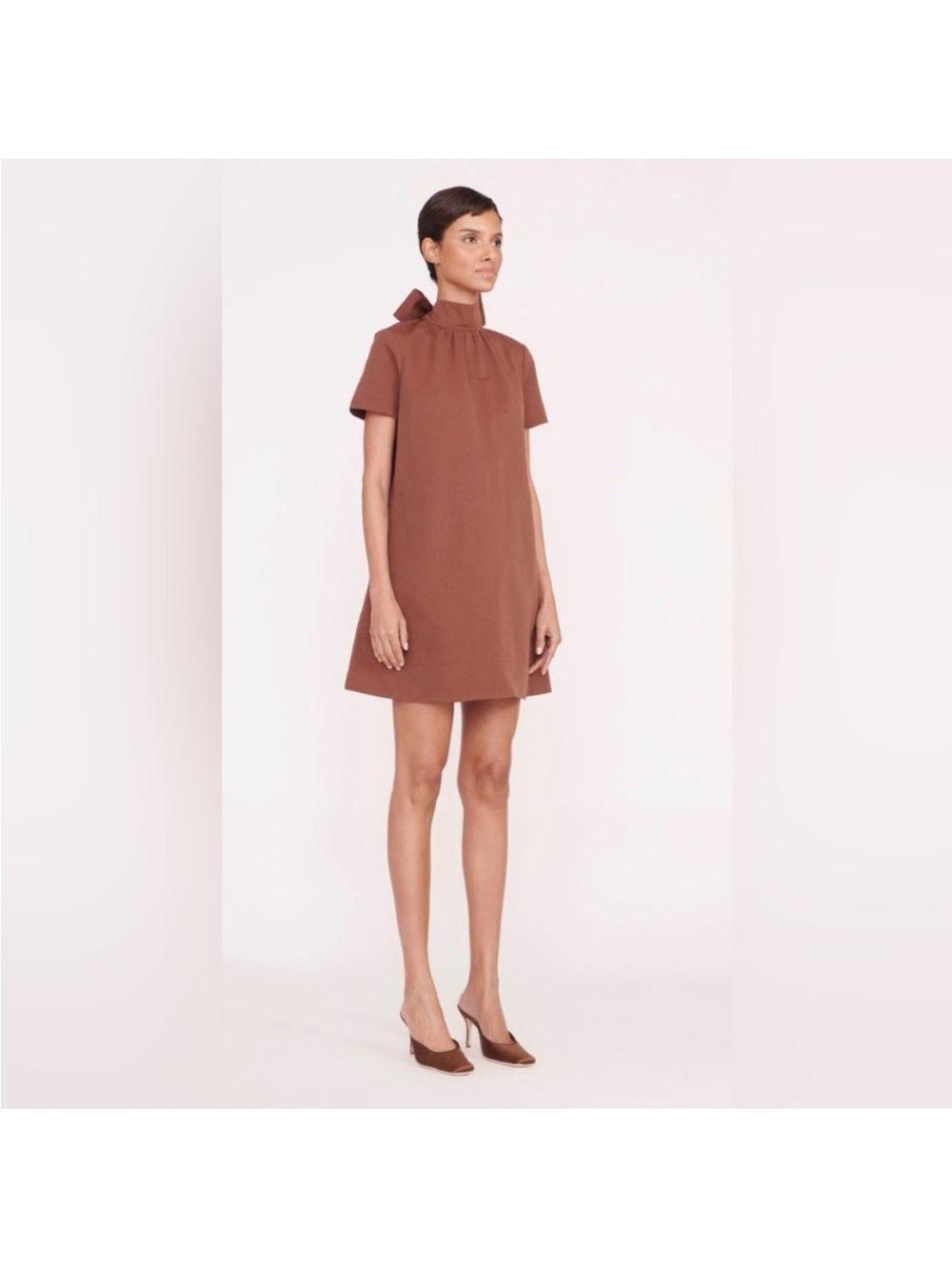 NWT Staud ILANA BOW BACK MINI DRESS Size XS
